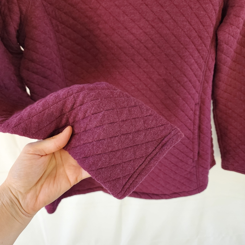 Duluth Burgundy Quilted Hooded Sweatshirt - Picture 4 of 9